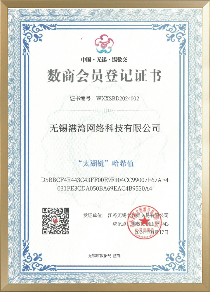 数商会员登记证书
